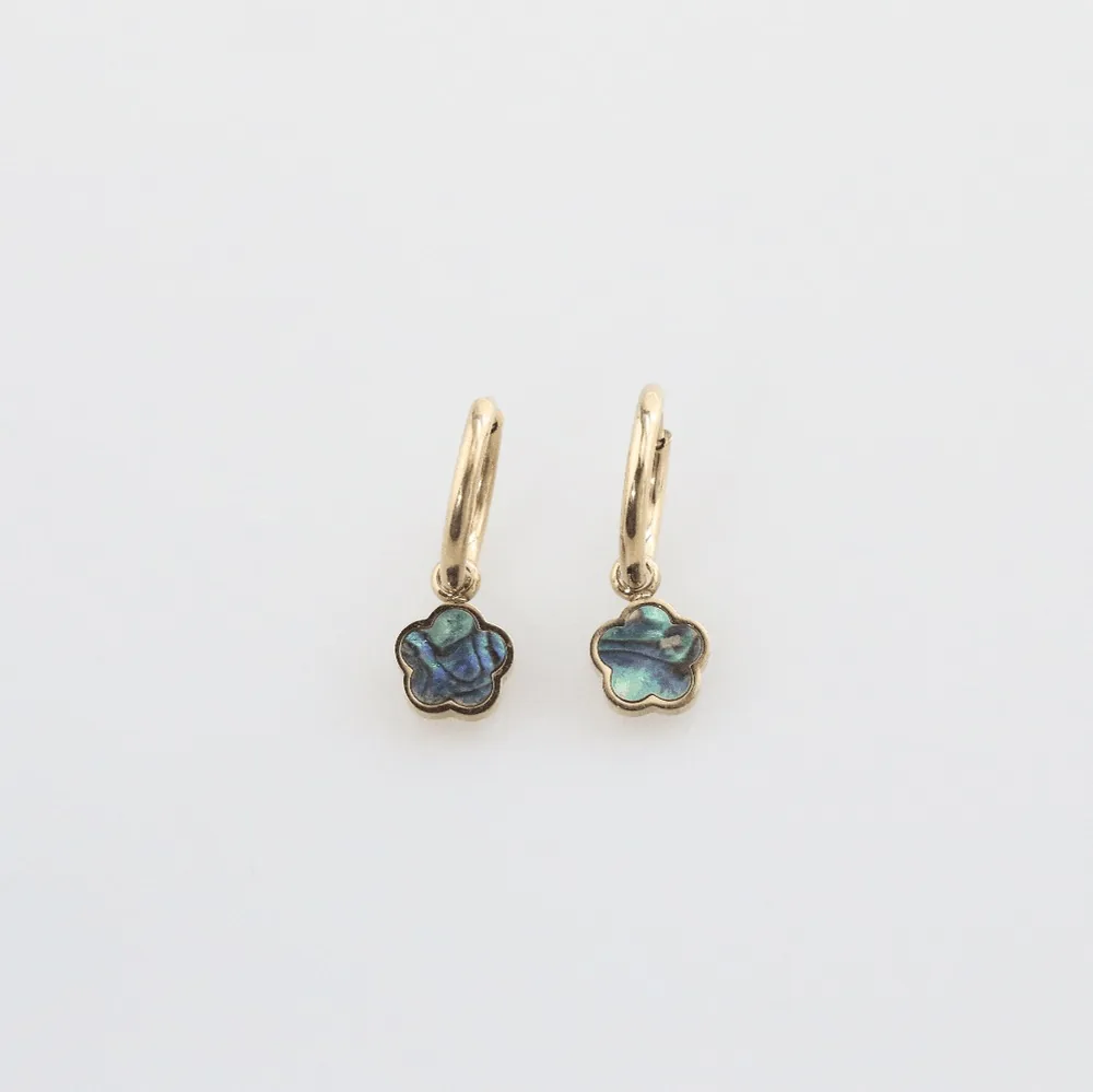 Abalone Hoop Earrings – Waterproof & Hypoallergenic