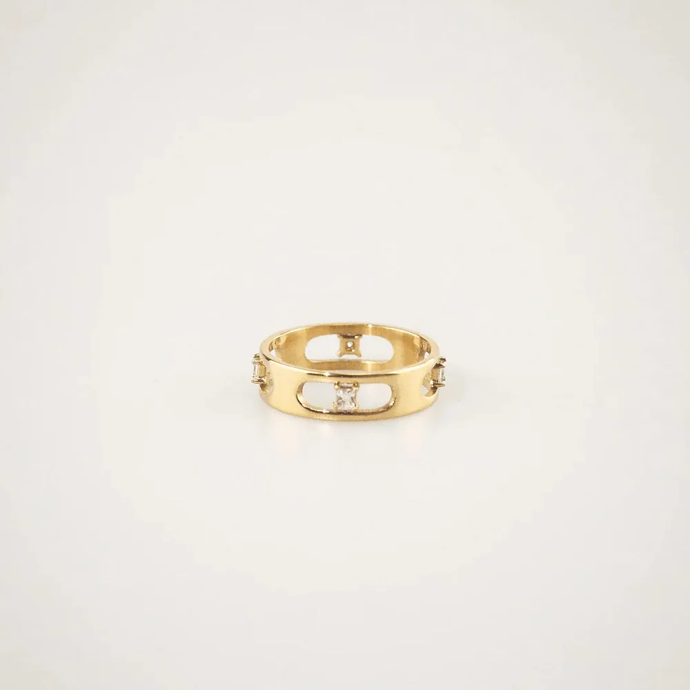 Astra Eternity Ring - Waterproof 18k Gold Plated Stainless Steel Stacking Ring