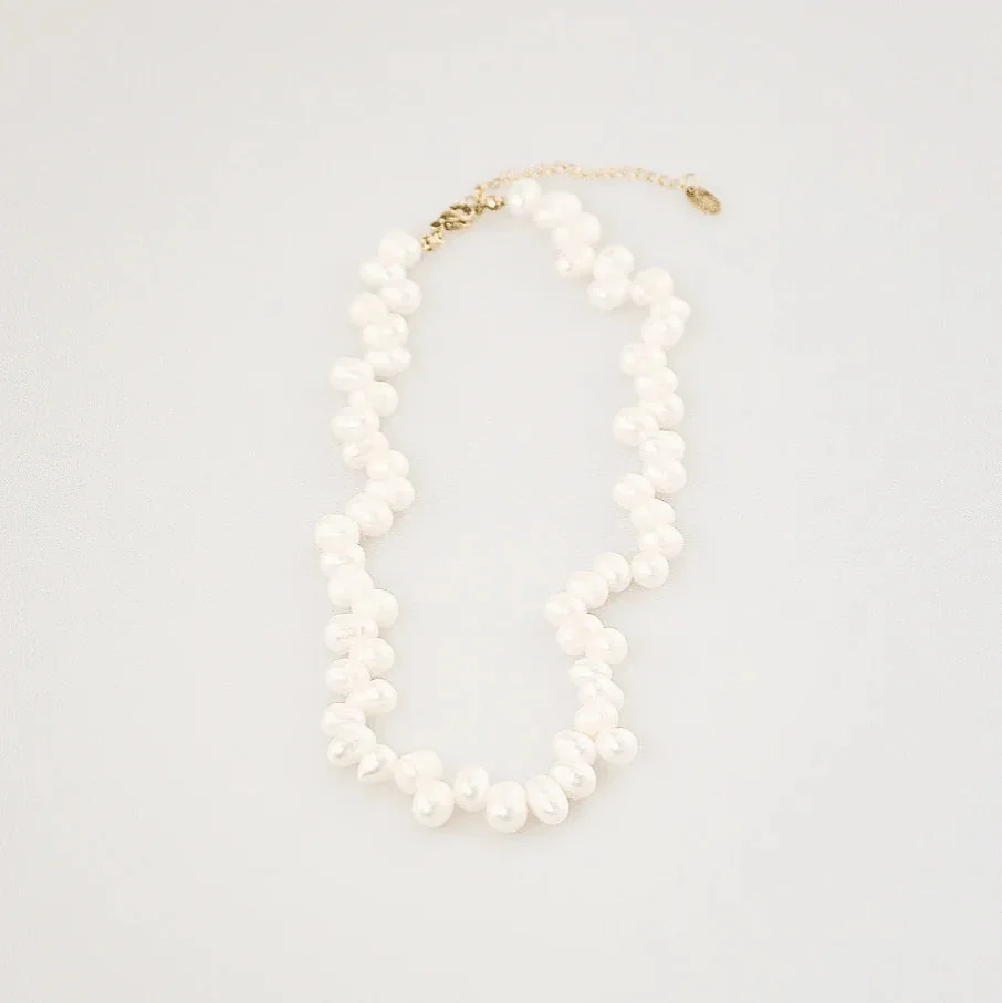 Meideya Baroque Pearl Necklace — Dainty Gold Plated Charm