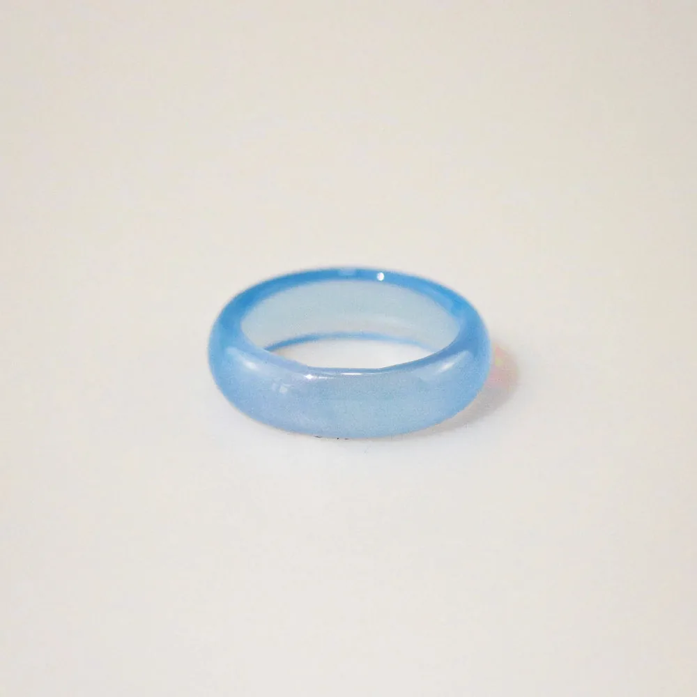 Blue Jade Band Ring – Hypoallergenic 316L