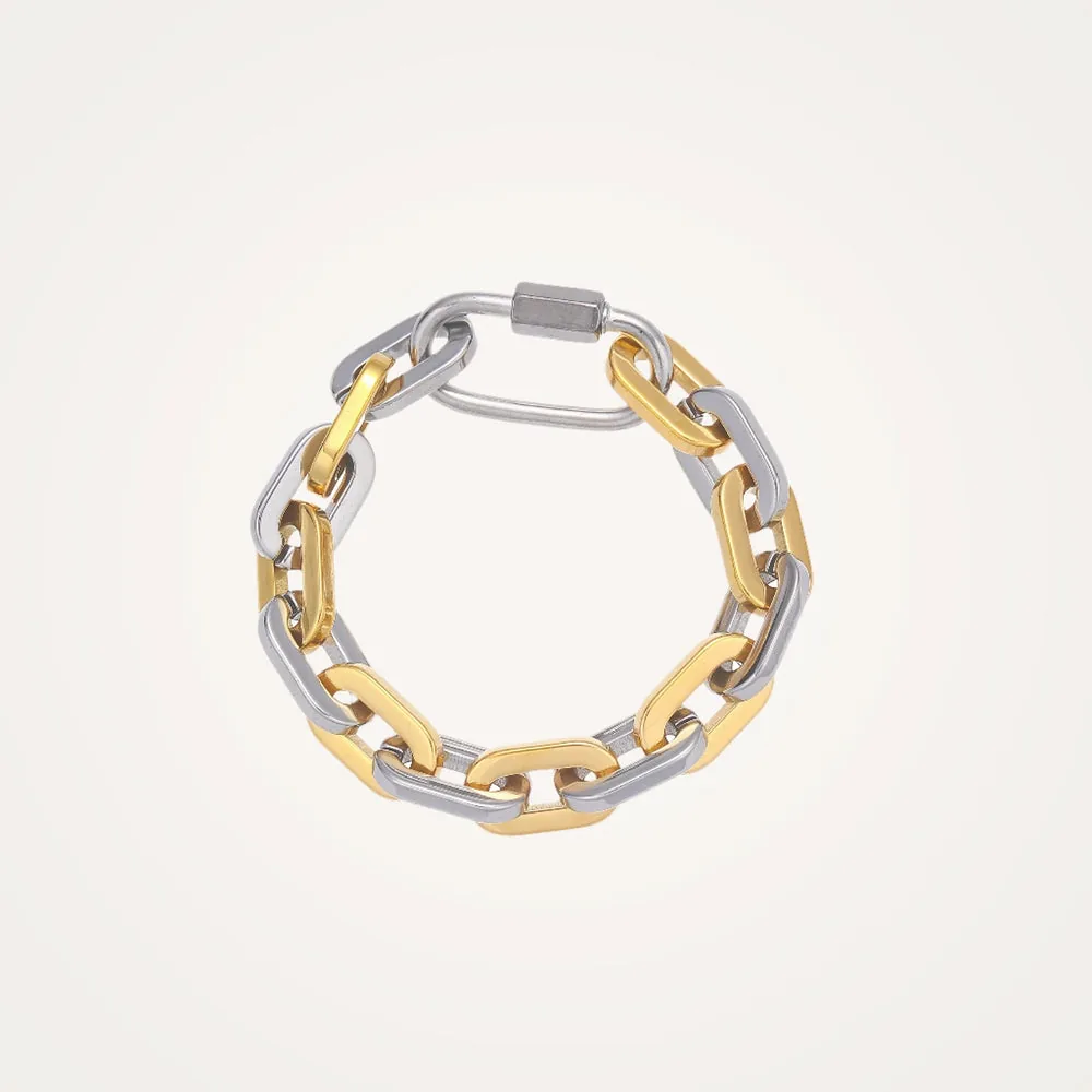 Chunky Two Tone Bracelet | Waterproof & Tarnish-Free