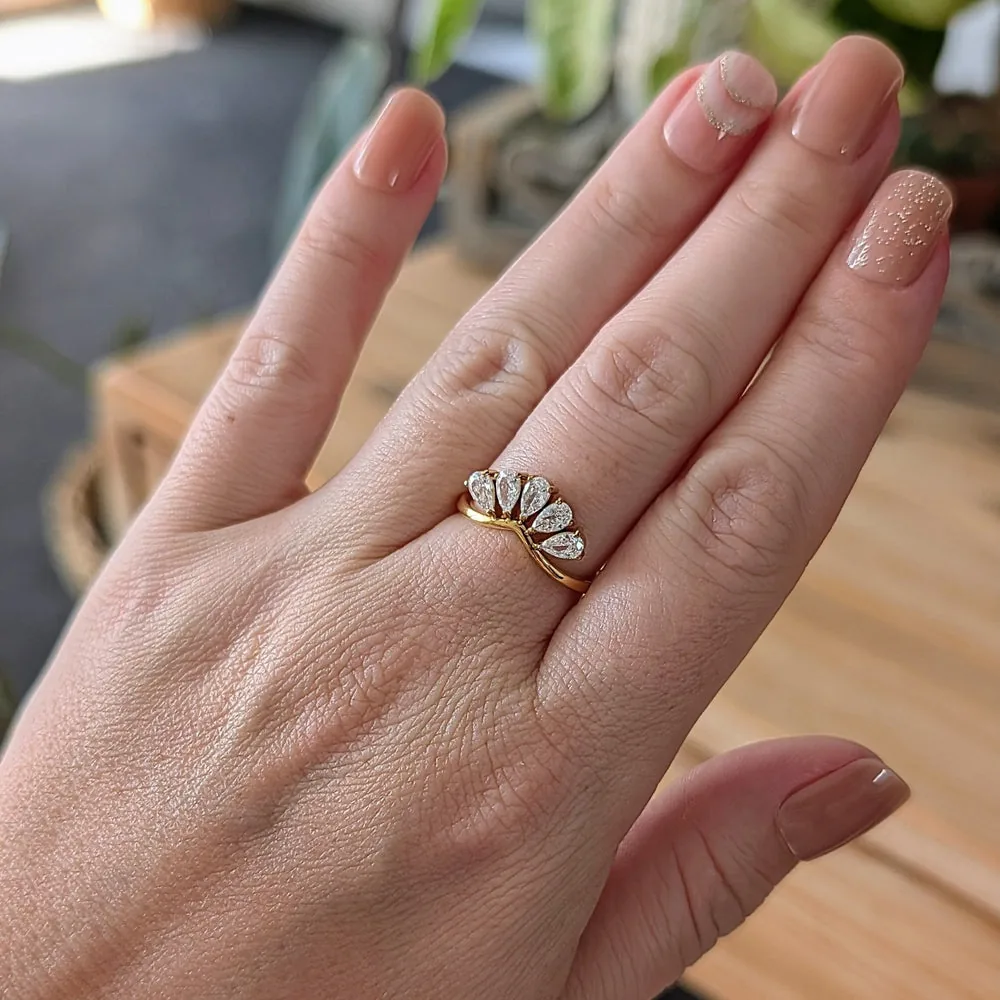 Cluster Sparkling Ring - Waterproof Dainty Vintage Style
