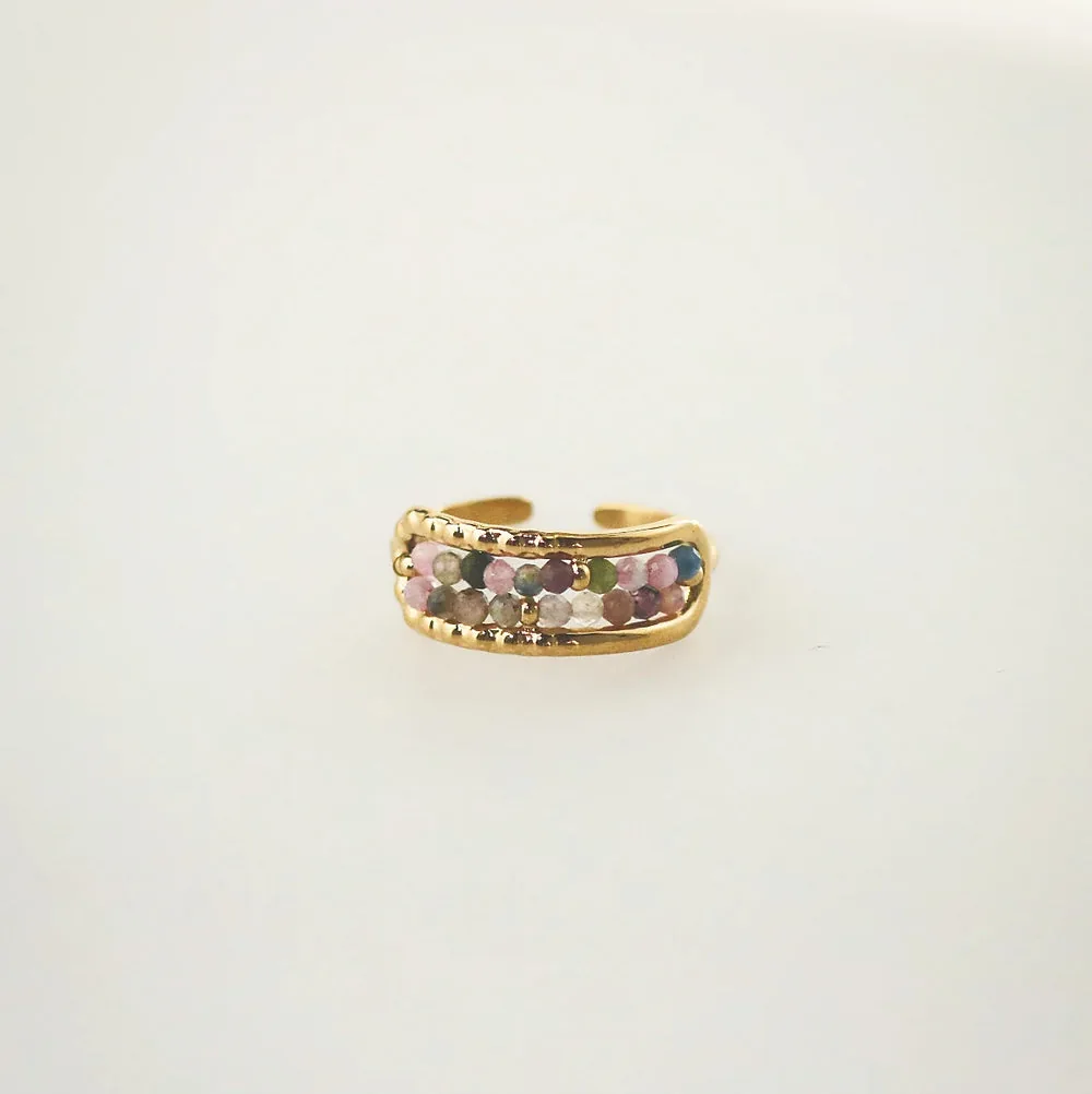Crystal Bead Ring – Waterproof Tarnish-Free Stackable Ring