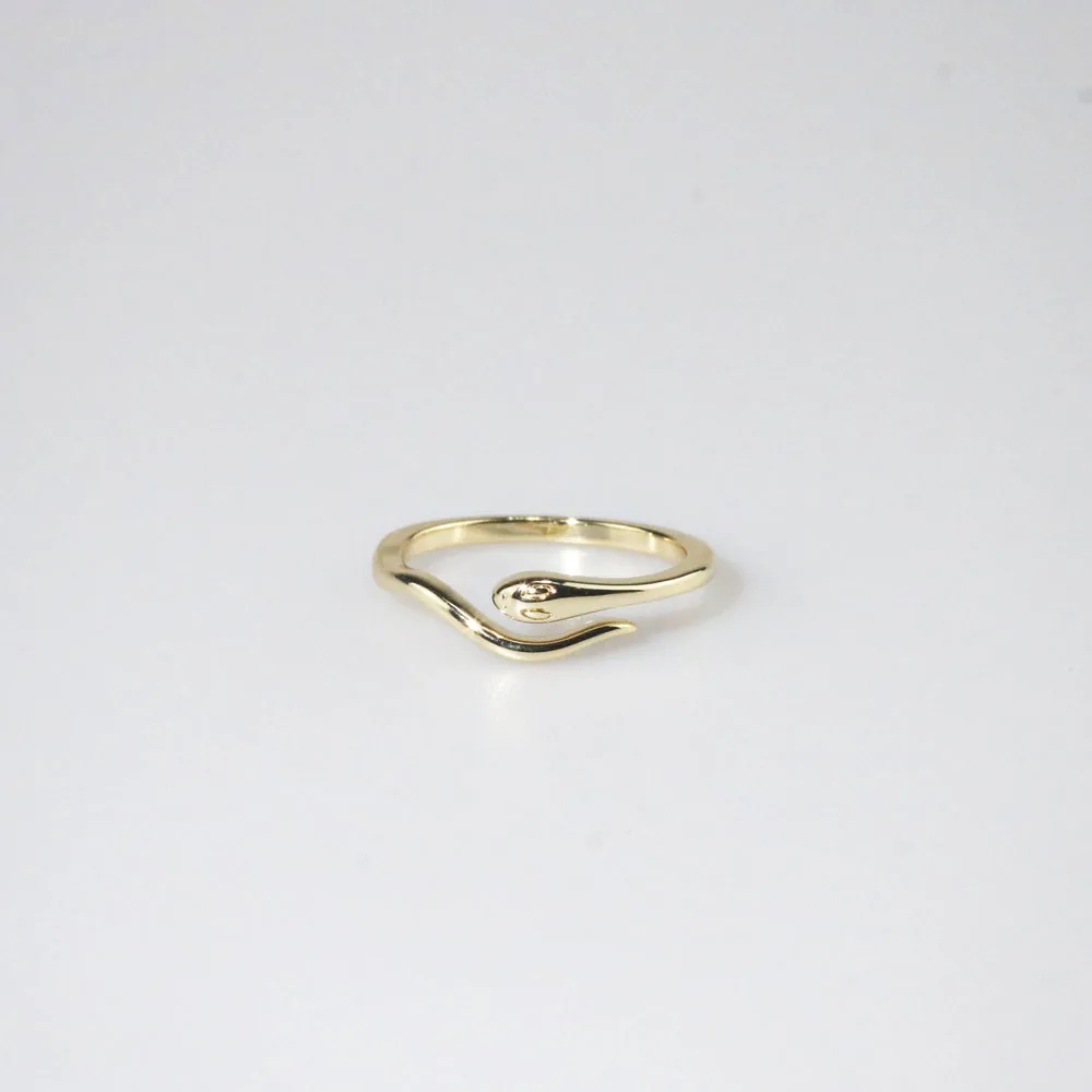 Dainty Gold Plated Adjustable Snake Ring