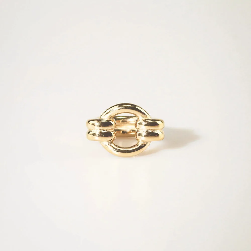 Double Loop Gold Ring – Waterproof 18K Gold Plated Stainless Steel Ring