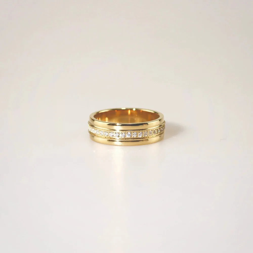 Eternal Sparkle Band Ring – Waterproof 18k Gold Ring