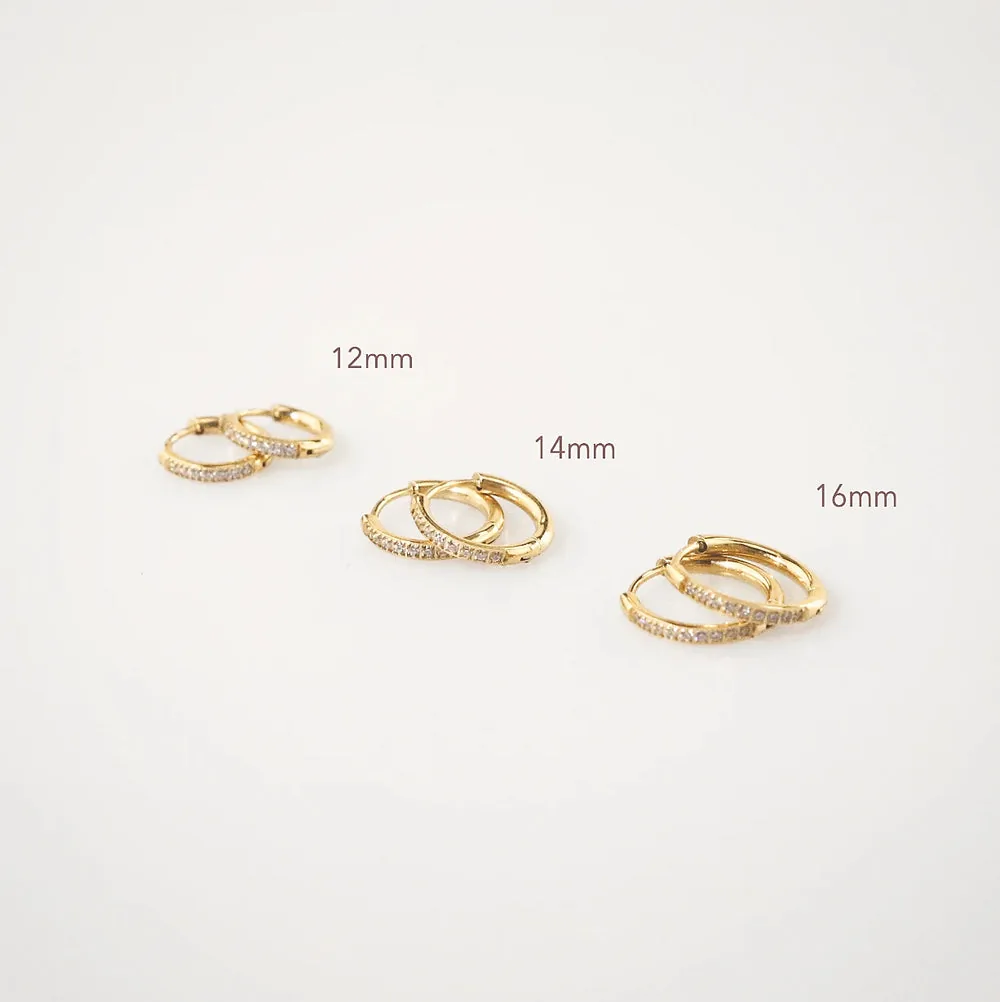 Gold Hoop Earrings Set - 3 Pairs Waterproof Stackable