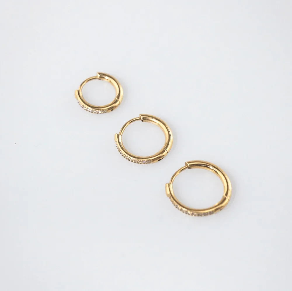 Gold Hoop Earrings - Waterproof 18k Gold Plated
