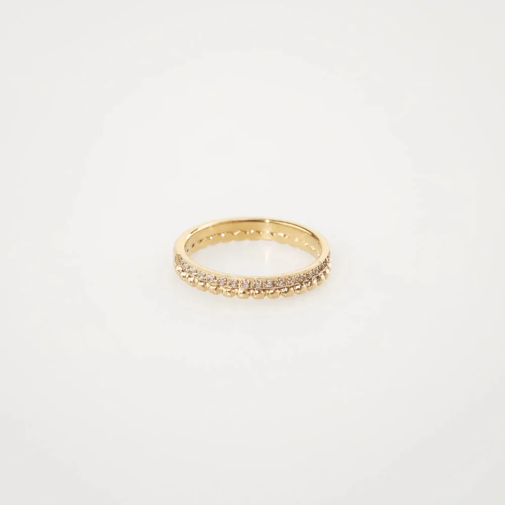 Milgrain Half Eternity Band Ring – Waterproof & Tarnish-Free