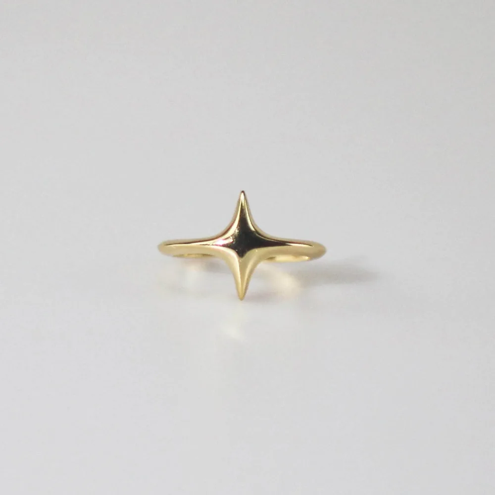 Minimalist Gold Plated Star Ring – Hypoallergenic 316L