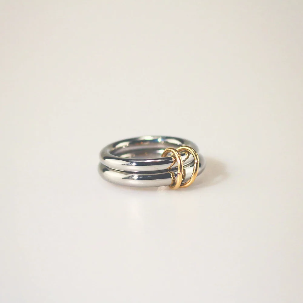 Mixed Metal 2-Link Chain Ring – Waterproof & Tarnish-Free