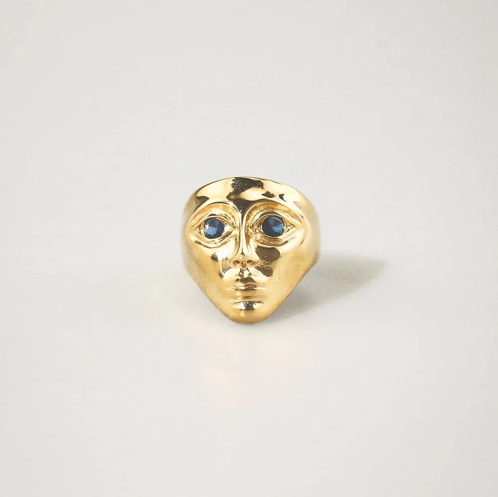 Mystic Face Ring – Waterproof Stainless Steel Charm Ring
