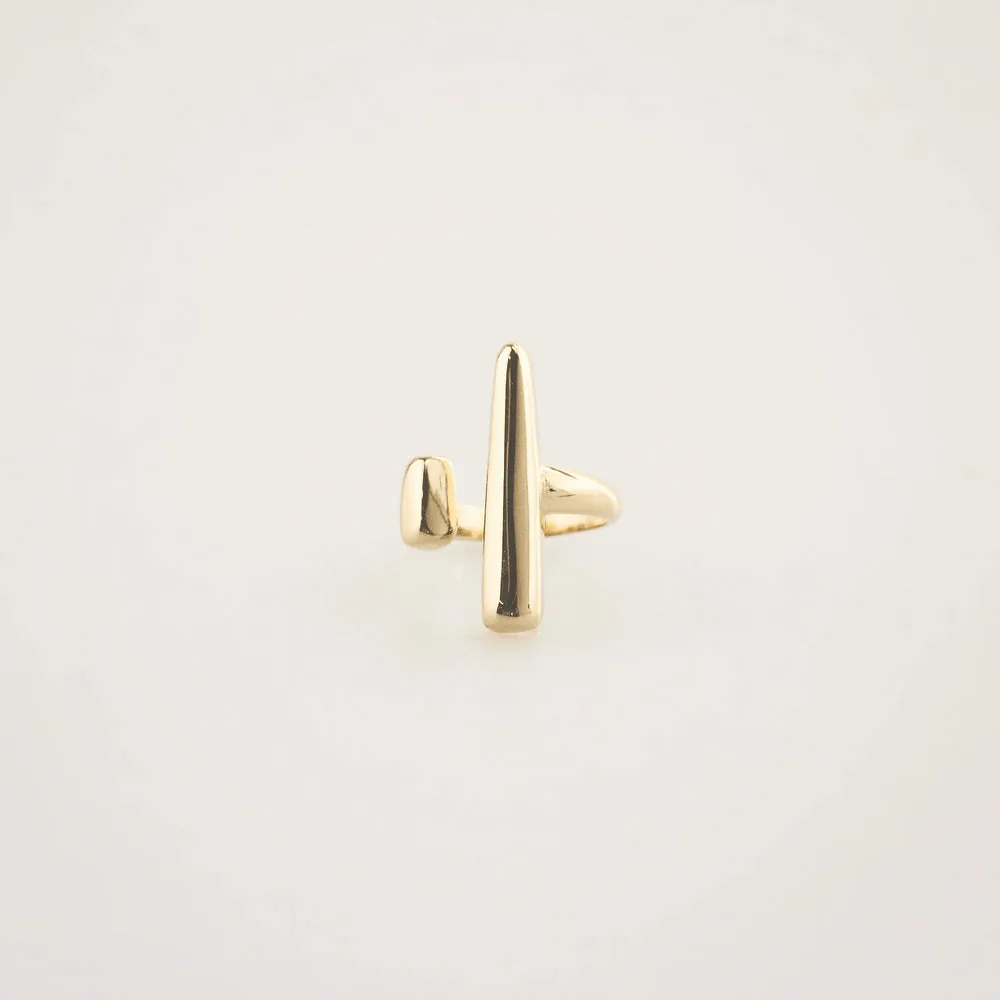 Meideya Needle Open Ring – Adjustable Gold Plated