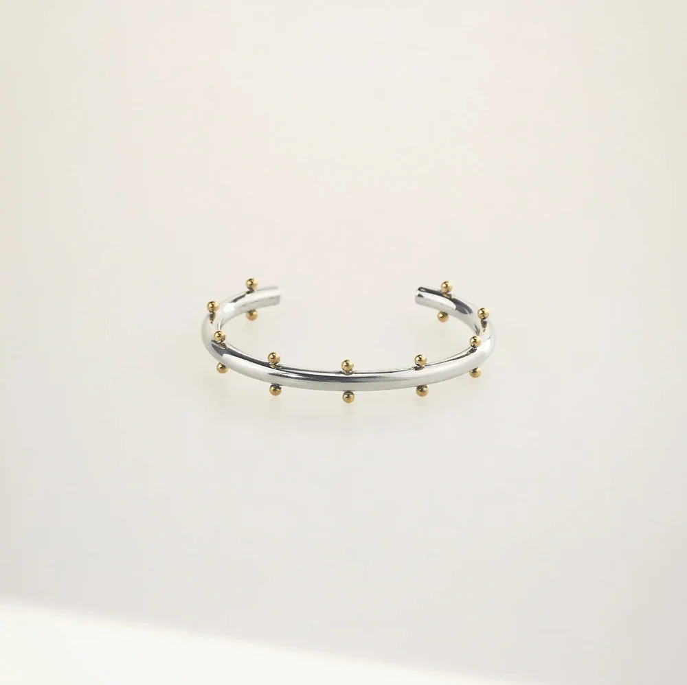 Orbit Mixed Cuff Bracelet - Two-Tone 18k Gold & Silver