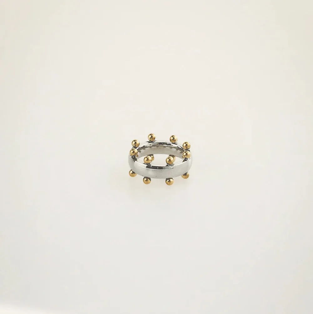 Orbit Mixed Two-Tone Ring – Waterproof Stainless Steel