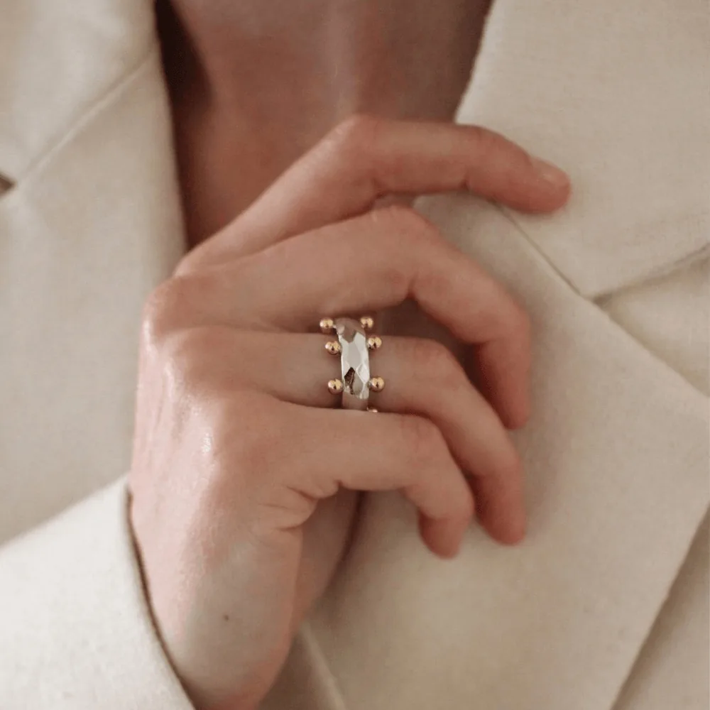 Orbit Mixed Two-Tone Ring – Waterproof Stainless Steel