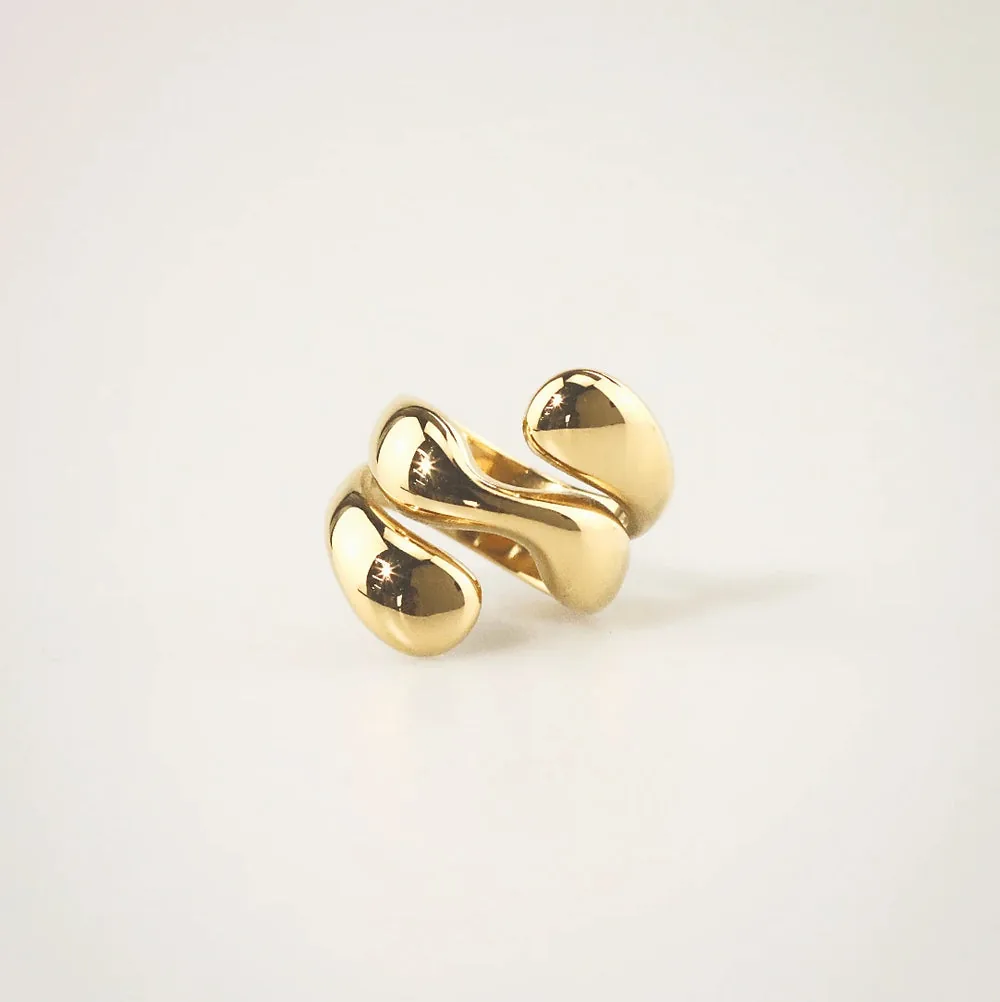 Puffy Coil Ring - Waterproof 18k Gold Stainless Steel