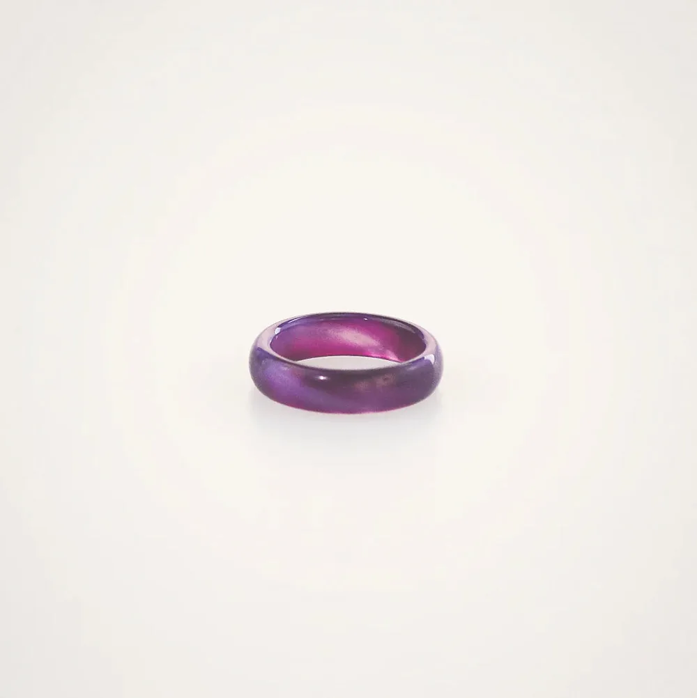 Purple Jade Band Ring - Hypoallergenic 316L