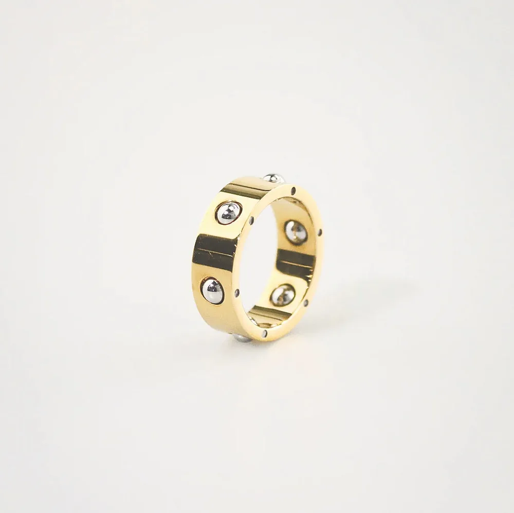 Rolling Orbit Ring – Waterproof Gold & Silver Spinner Ring