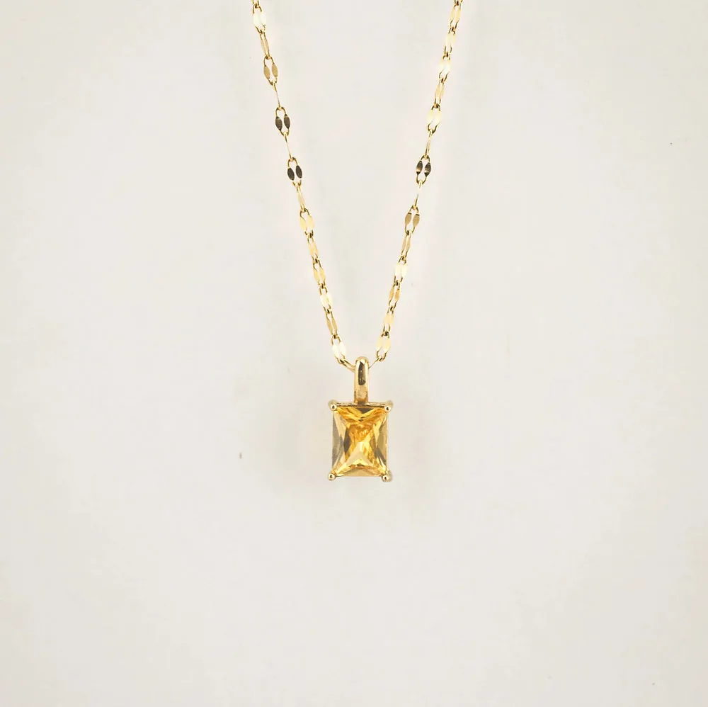 Solar Pendant Necklace - 18k Gold Plated Waterproof Jewelry