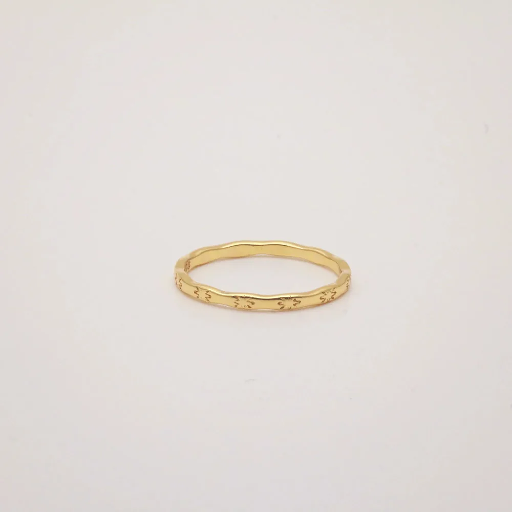Sun Loop Ring – Stackable 18k Gold Plated Ring