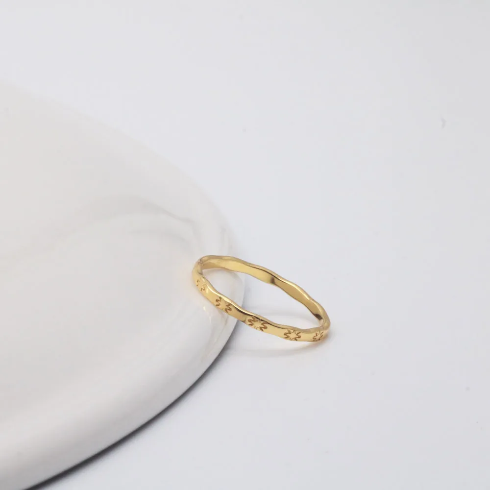 Sun Loop Ring – Stackable 18k Gold Plated Ring
