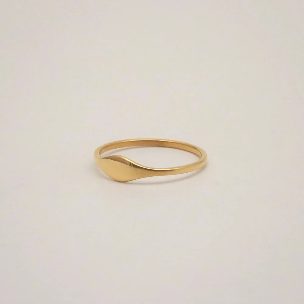 Tarnish-Free Waterproof 18k Gold Plated Stacker Ring