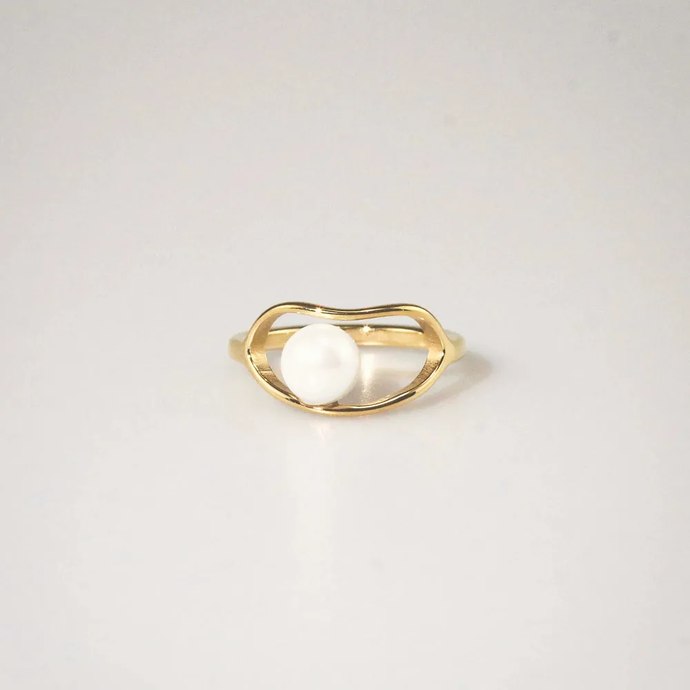 Tarnish-Free Waterproof Pearl Ring - Stylr