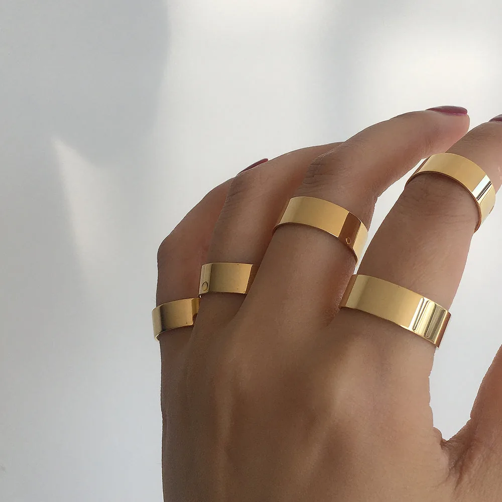 Meideya The Band Ring – Stackable Gold-Plated Ring