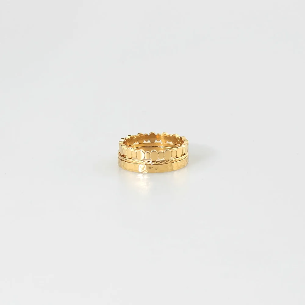 Meideya Trio Stacking Ring Set – 18K Gold Plated