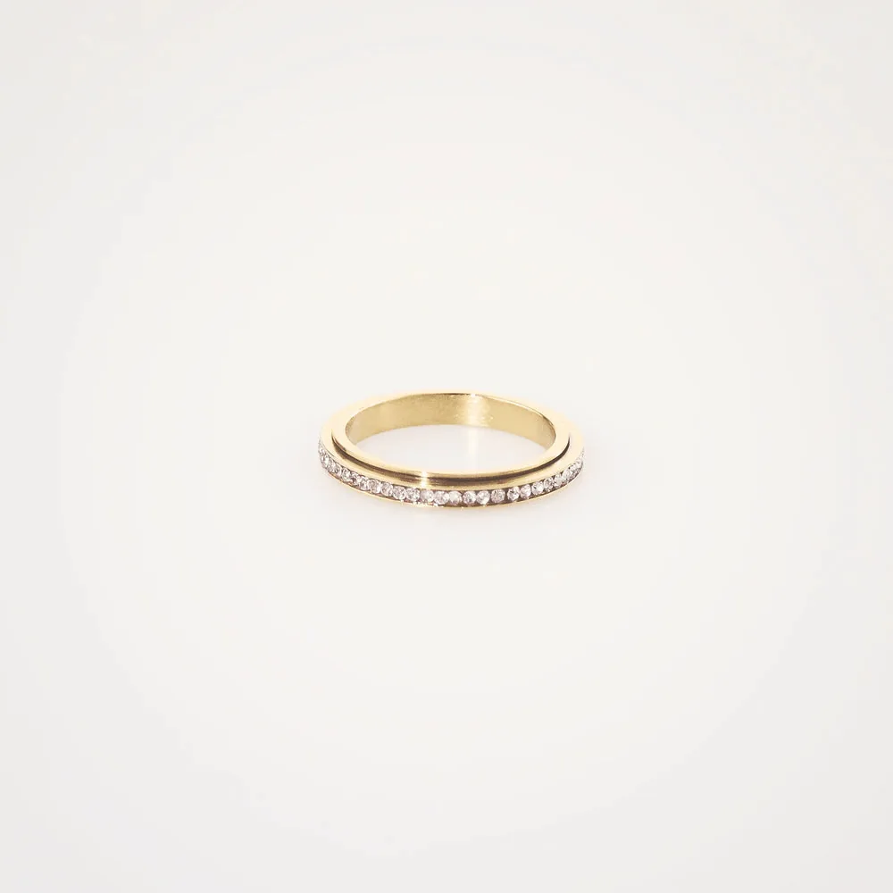 Twinkling Eternity Fidget Ring – Hypoallergenic 316L