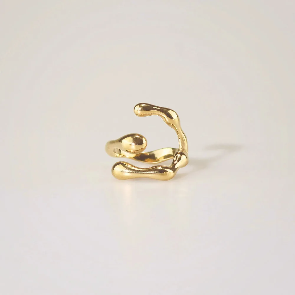 Waterproof 18k Gold Plated Claw Wrap Ring - Stylr