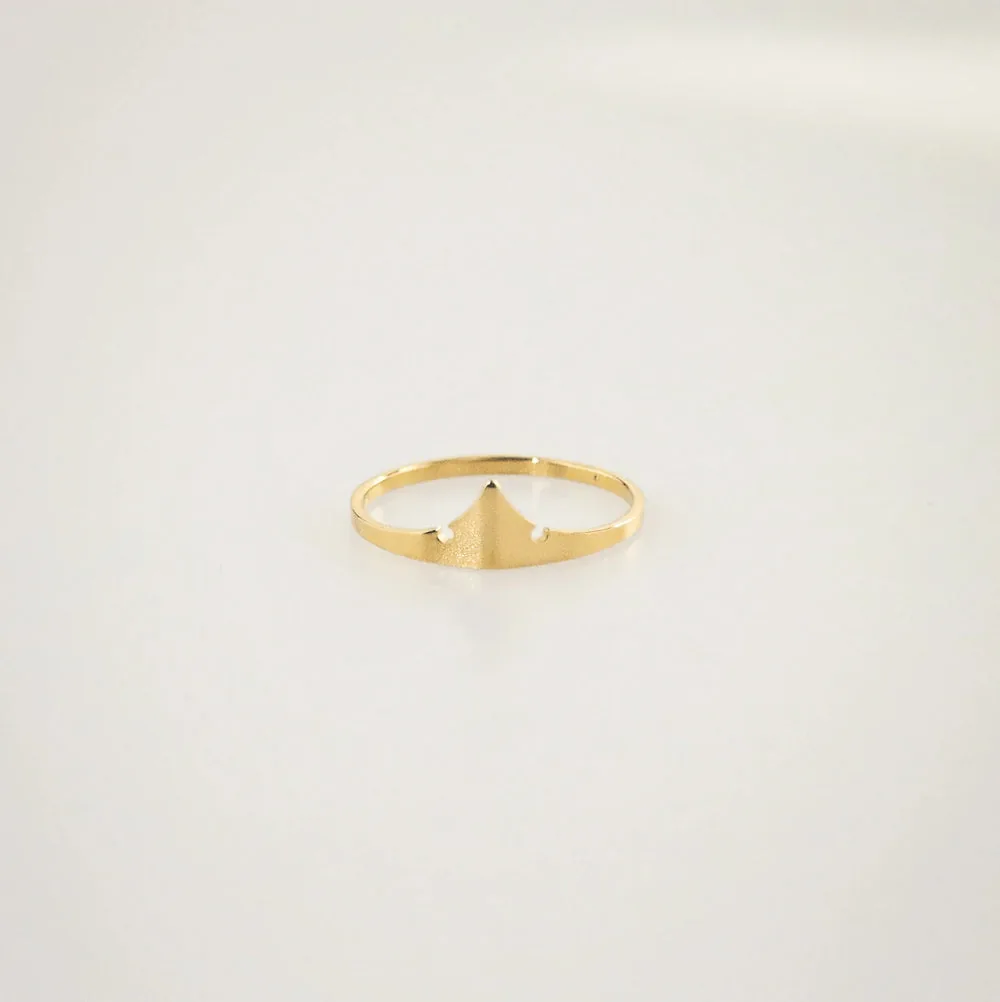 Waterproof 18k Gold Plated Crown Ring | Stylr