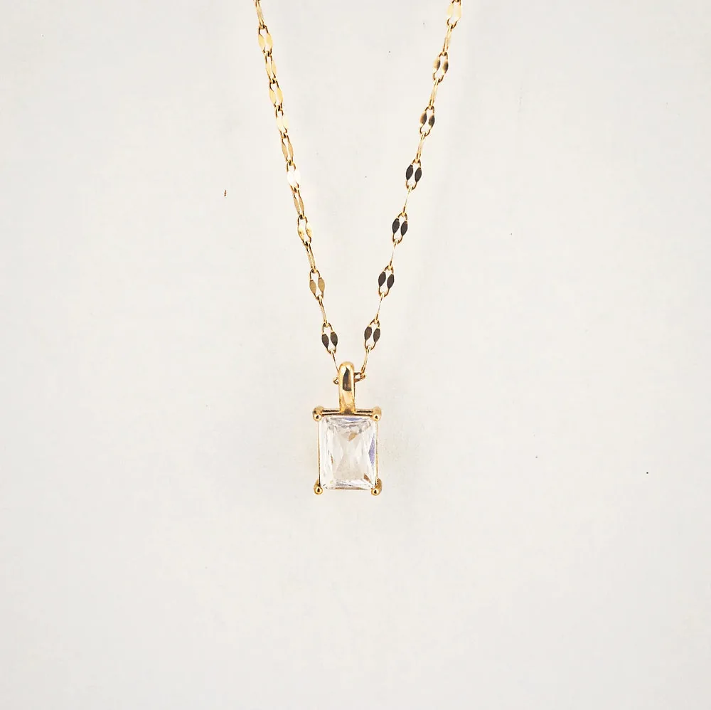Waterproof 18k Gold Plated Pendant Necklace