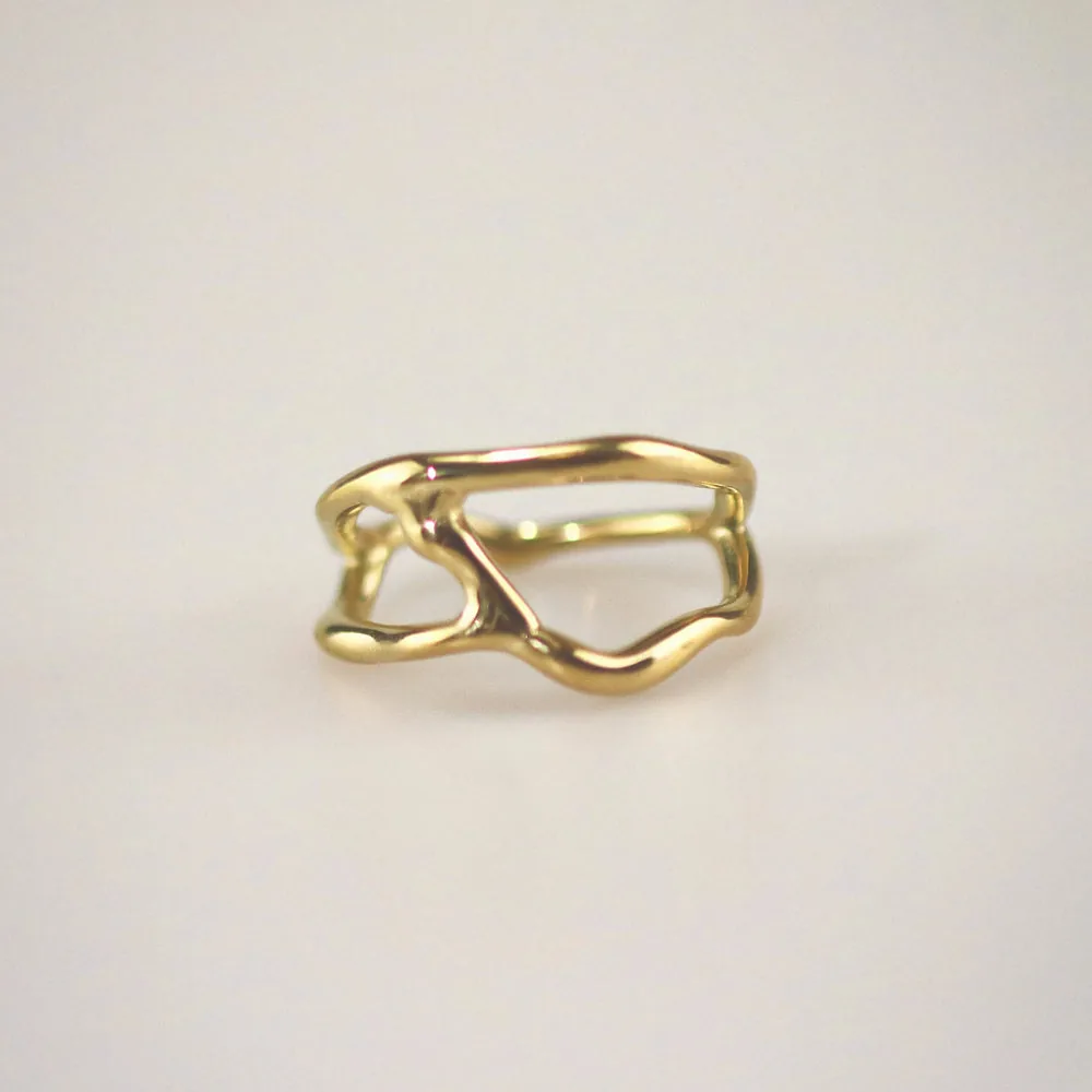 Waterproof 18k Gold Plated Stainless Steel Belen Ring