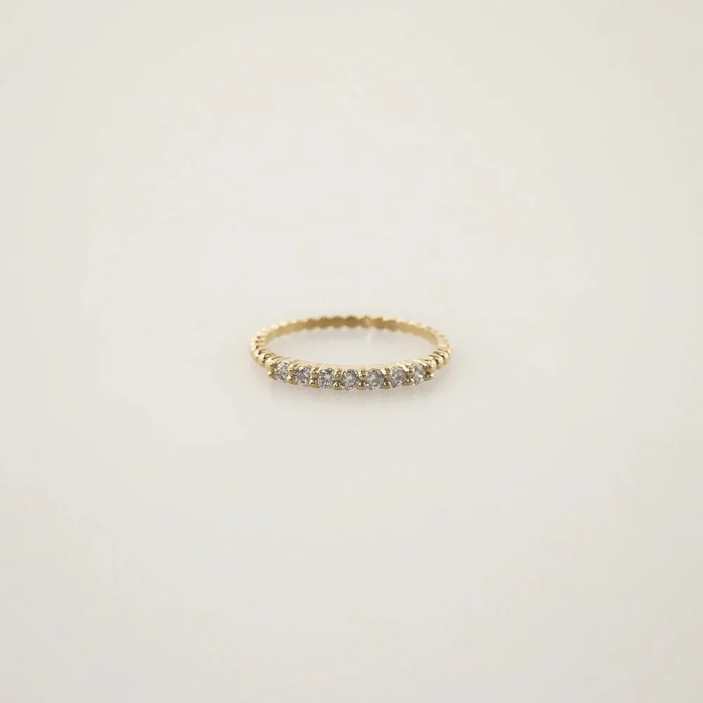 Waterproof Crystal Stackable Ring - Gold Tone 316L