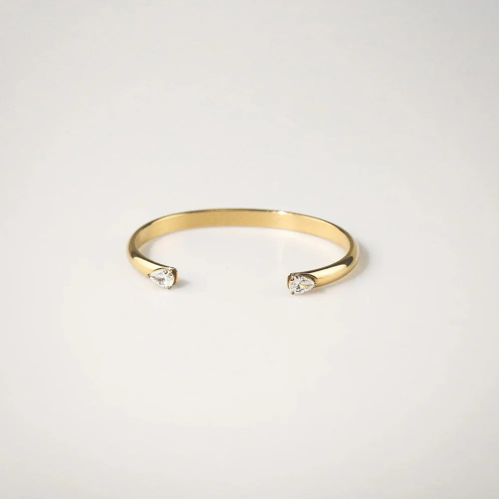 Waterproof Gold Cuff Bracelet – Tearlight Design
