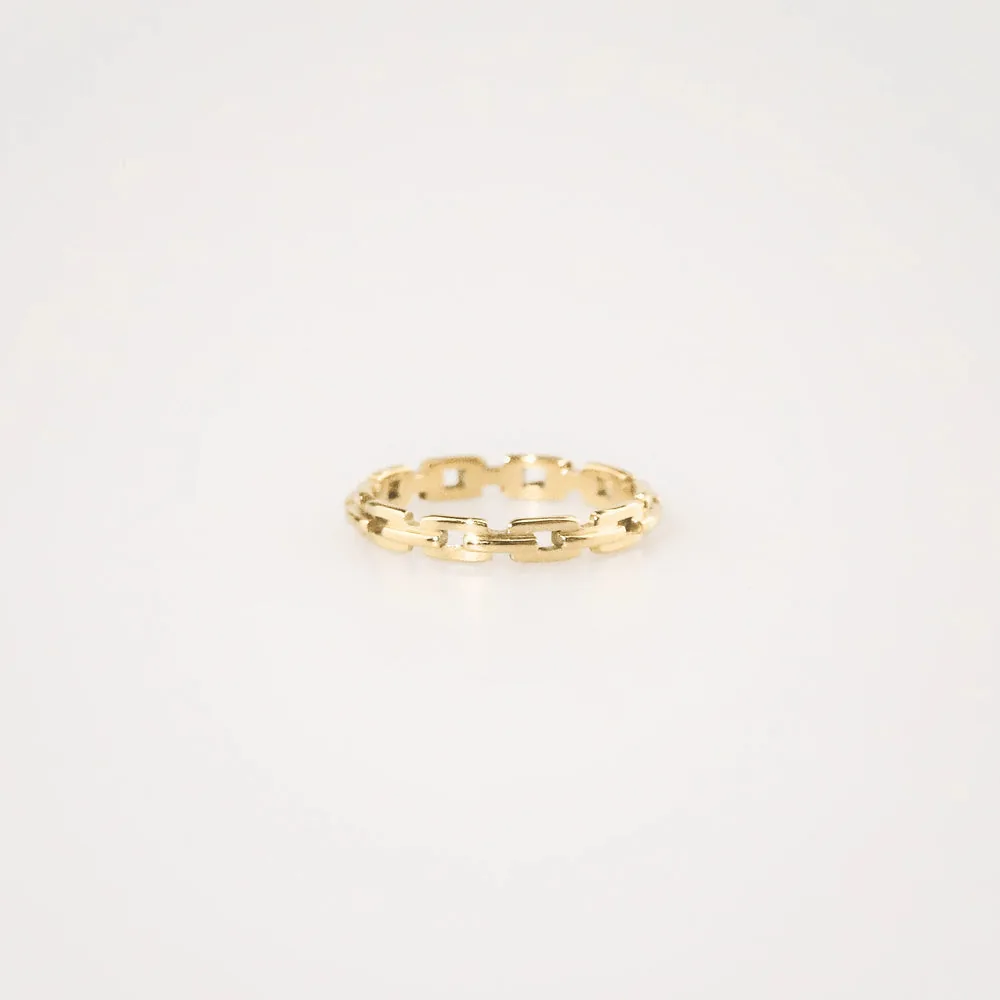 Waterproof Gold Plated Paperclip Ring - Stylr