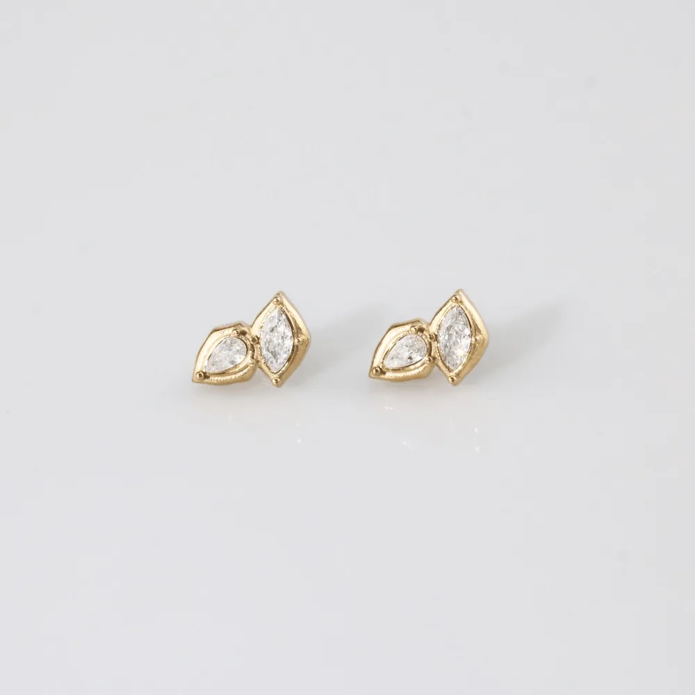 Waterproof Gold Plated Stud Earrings for Women