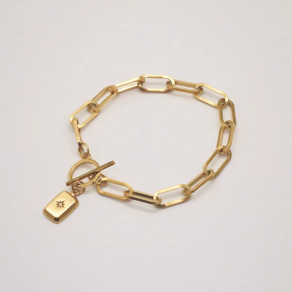 Waterproof Gold Starburst Bracelet | Dainty 18k Plated