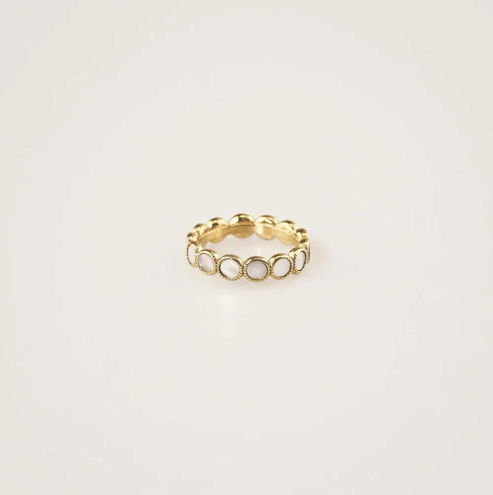 Waterproof Mother of Pearl Eternity Ring - Stylr