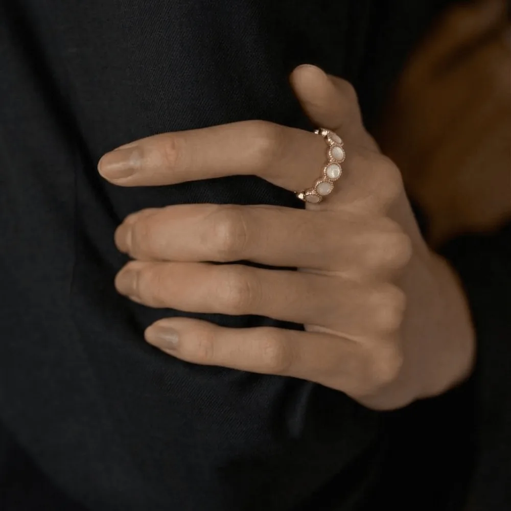 Waterproof Mother of Pearl Eternity Ring - Stylr