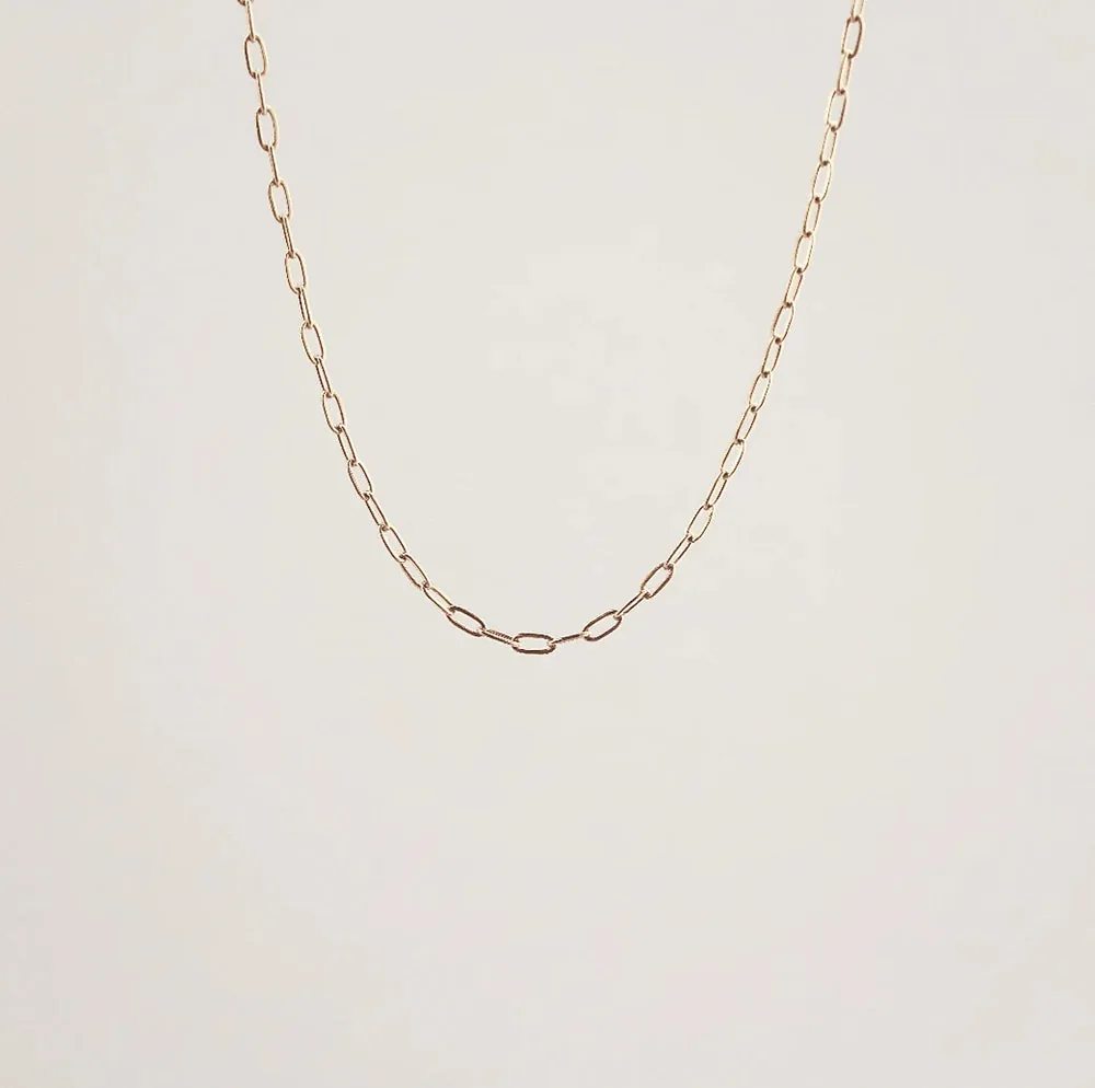 Waterproof Paperclip Chain Necklace – Gold Stainless Steel