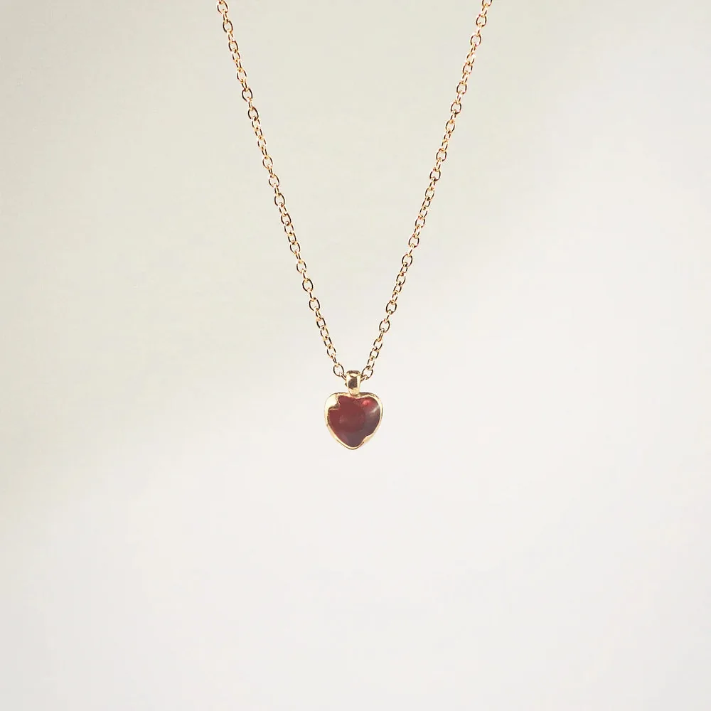 Waterproof Tarnish-Free Gold Heart Pendant Necklace