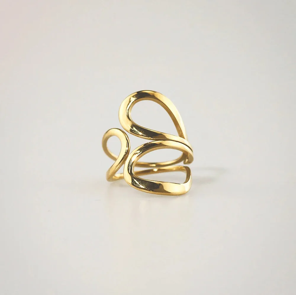 Waterproof Tarnish-Free Statement Flow Ring
