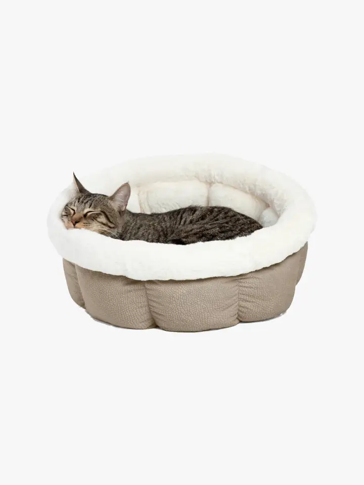 Deluxe Cozy Cat Nook Bed with Memory Foam