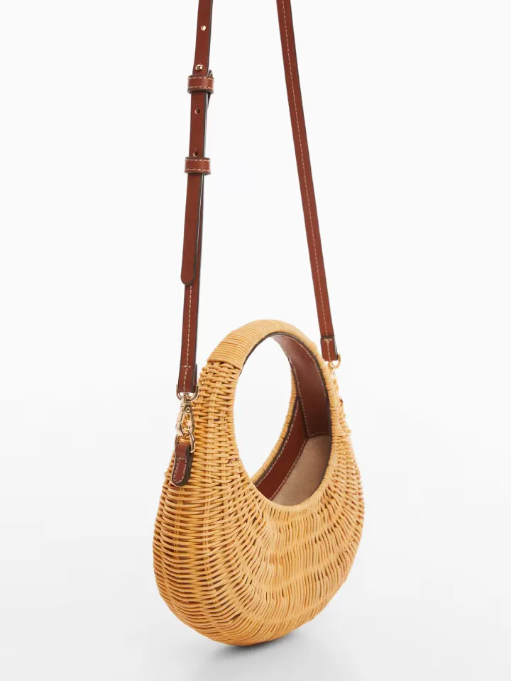 Rattan Top Handle Bag